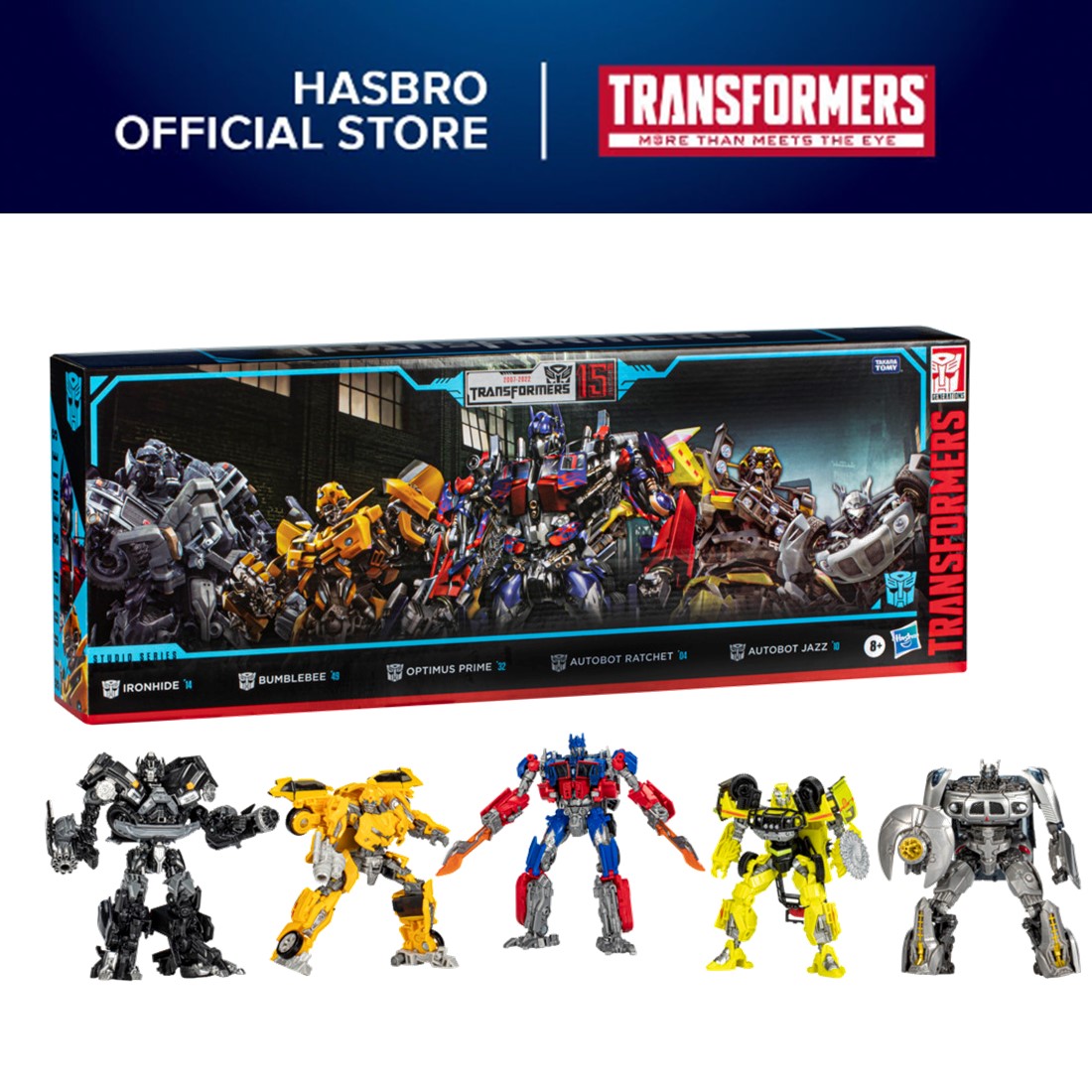 Transformers Toys Studio Series Transformers Movie 1 15th Anniversary Multipack with 5 Action Figures - Ages 8 and Up